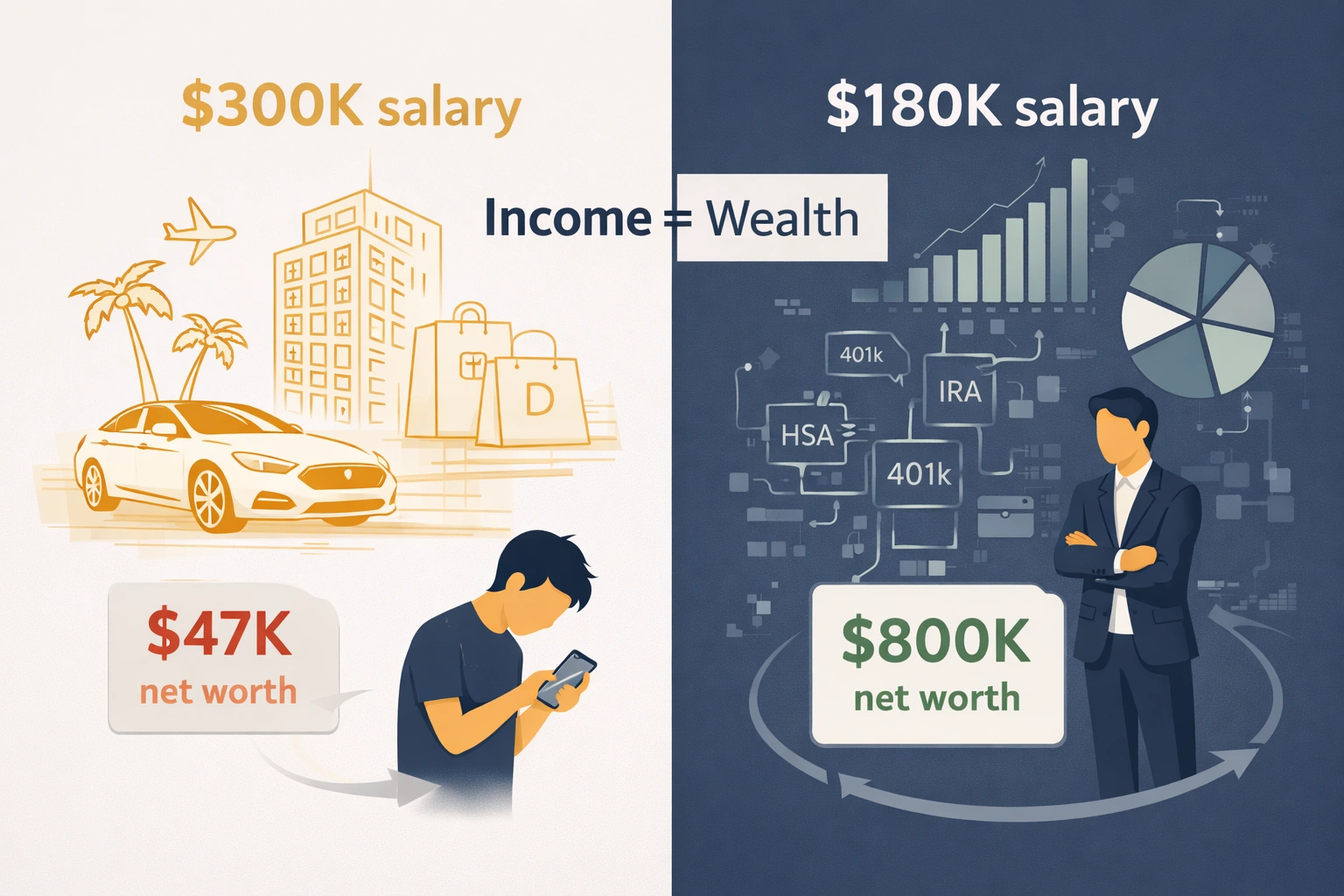 why high earners fail build wealth